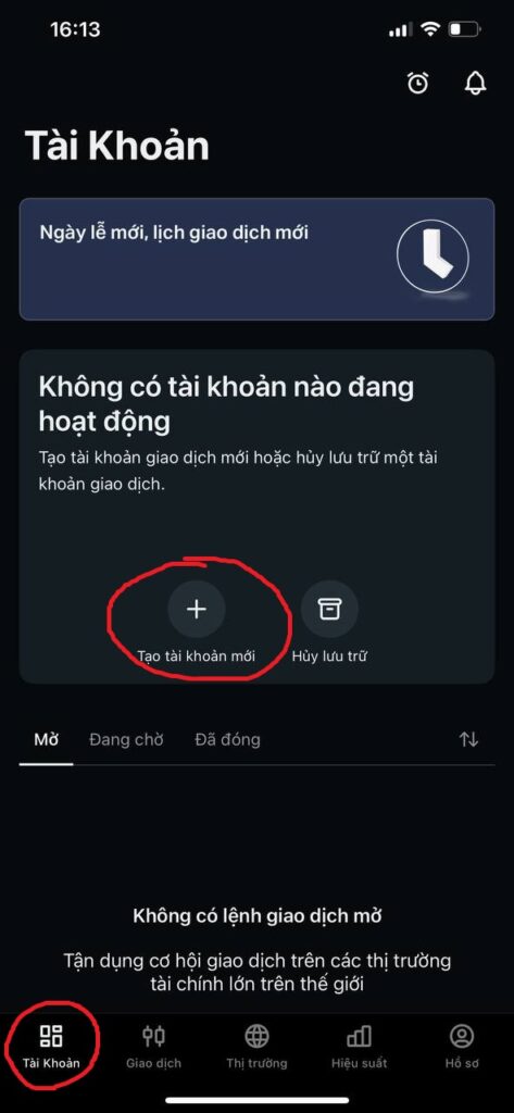 tao tai khoan