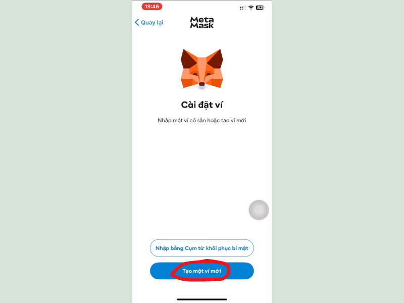 cach tao vi metamask buoc 2