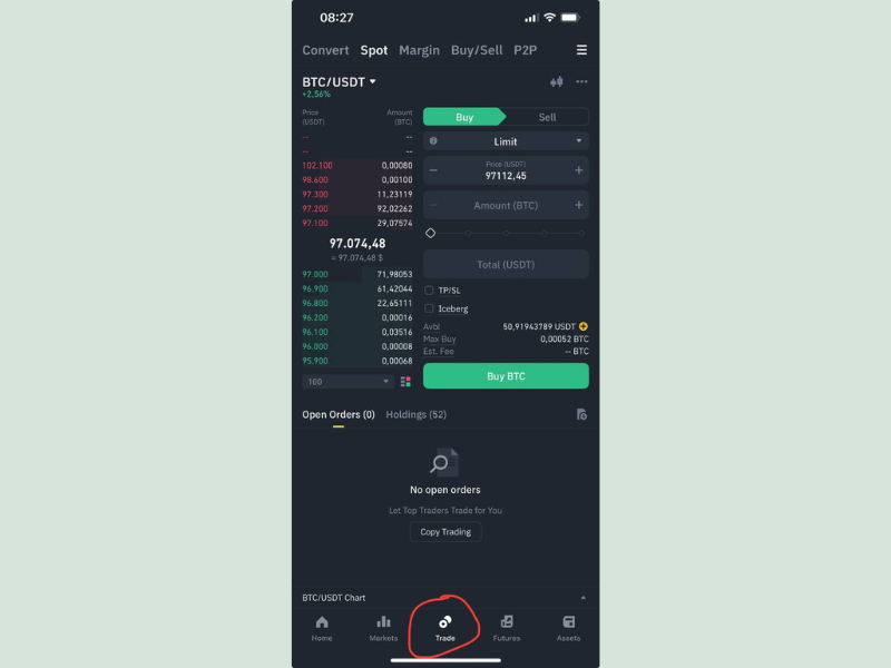 gioi thieu giao dien binance